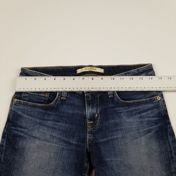Big Star Hermosa Remy Denim Jean Shorts Dark Wash 6" Inseam sz 26 - Picture 4 of 10